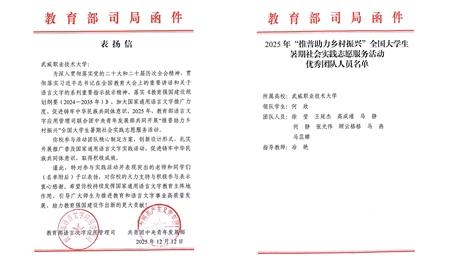 喜報！武威職業(yè)技術大學“推普助力·鄉(xiāng)村振興”暑期社會實踐團隊獲評全國優(yōu)秀團隊